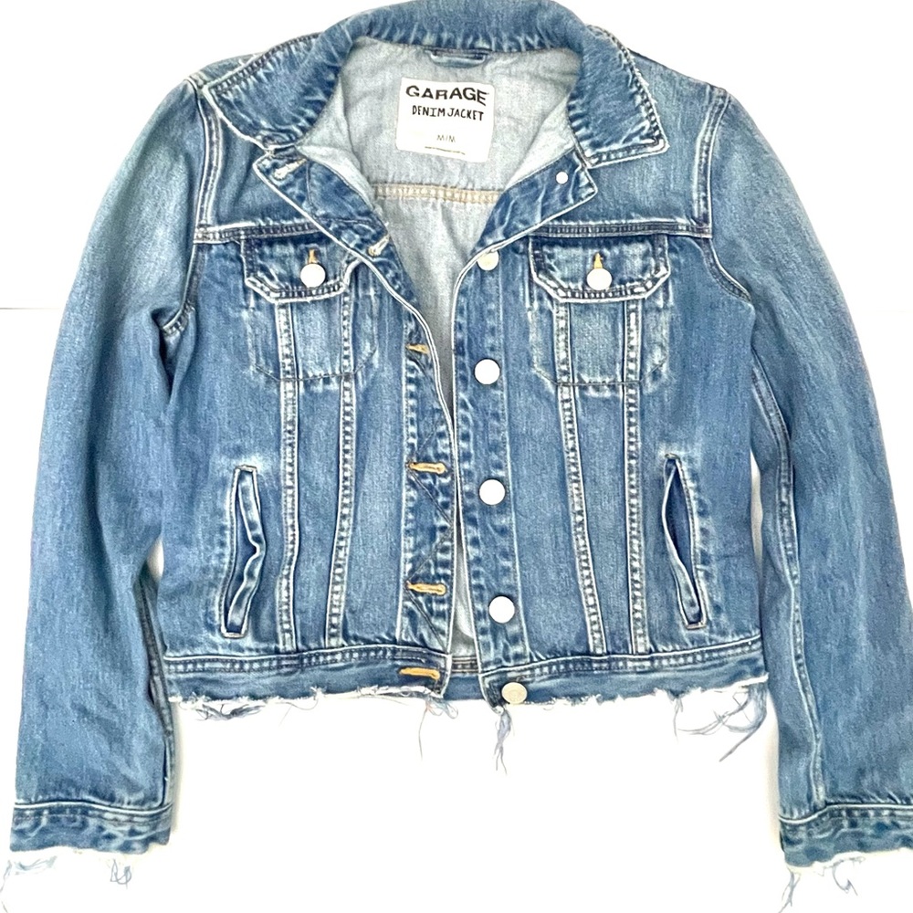 Cropped jean jacket.